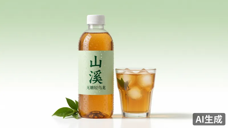 Shanxi tea bottle product poster generated on the platform